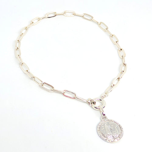 Consecration Bracelet & Fátima medal [Sterling Silver 925]