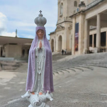Load and play video in Gallery viewer, Our Lady of Fatima Statue – 2025 Edition - Color-Changing Mantle
