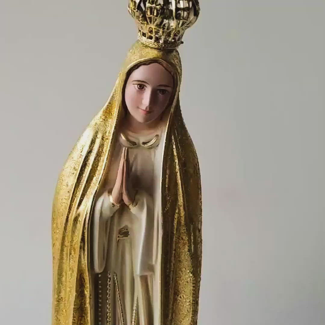 Nuestra Señora de Fátima - Edición especial dorada - 11.8'' | 30 cm