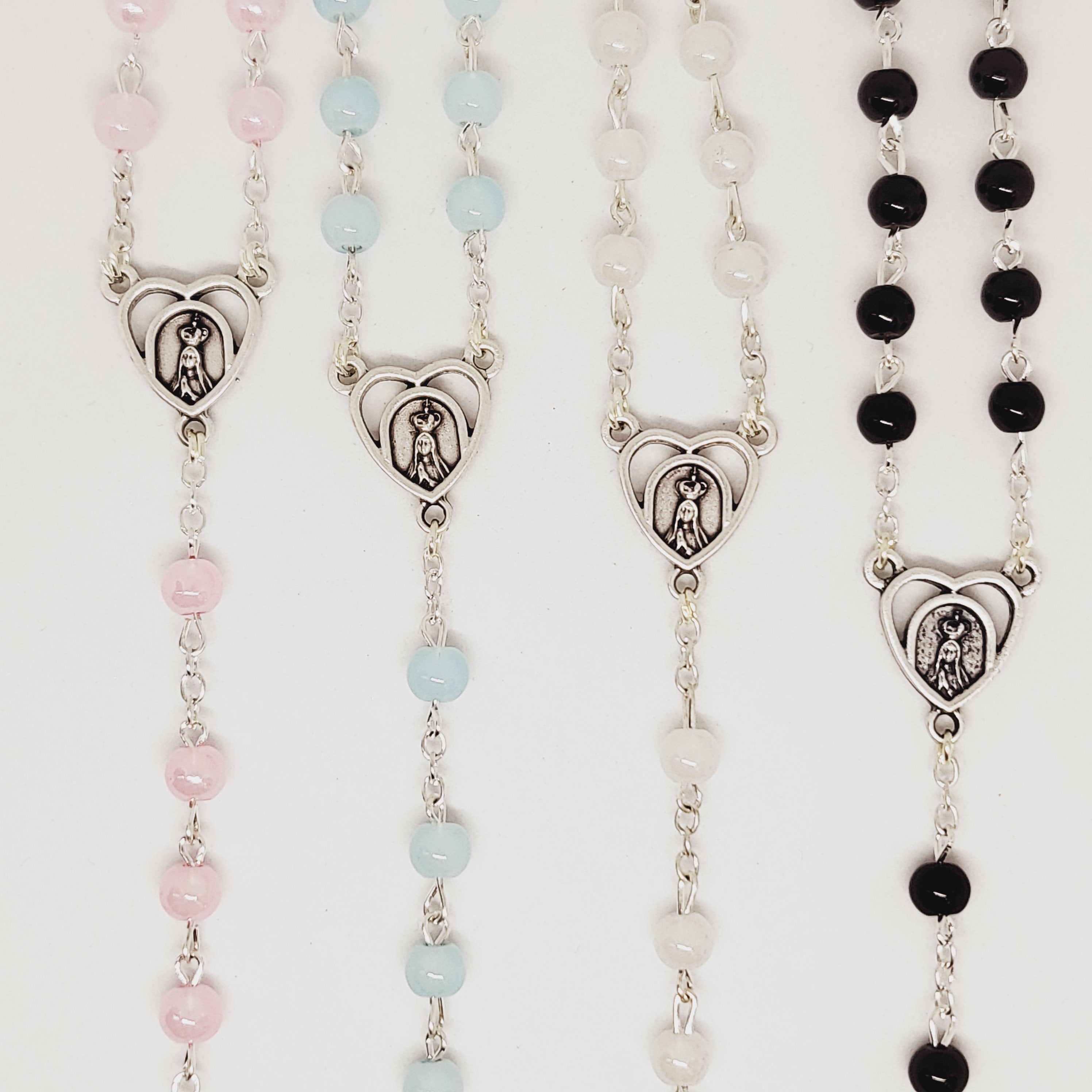 Light Glass Rosary [Multiple Colors]