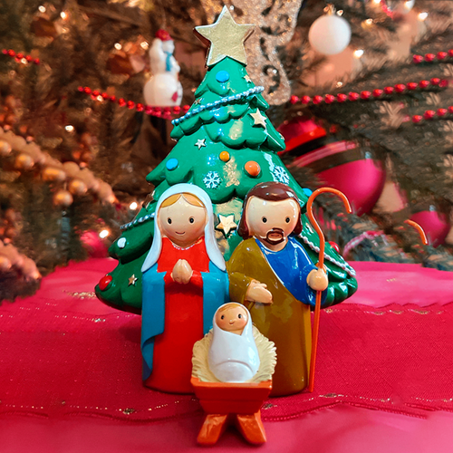 Children's Nativity Set with Christmas Tree | 5.91'' | 15cm