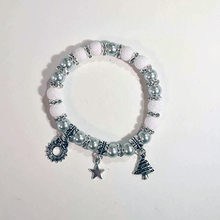 Load image into Gallery viewer, Christmas Bracelet - Cream and Gray
