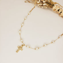 Load image into Gallery viewer, Decade Rosary Necklace with Crystals
