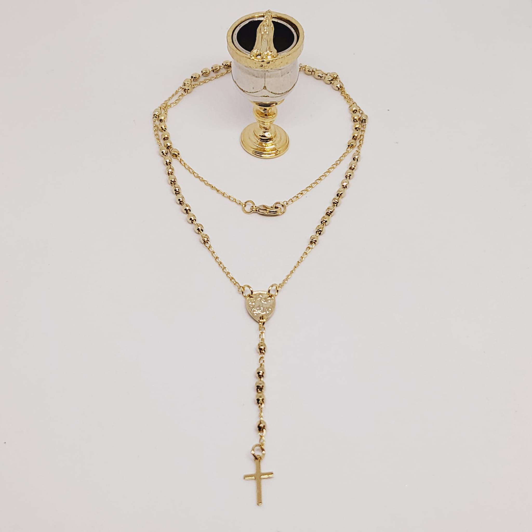 Gold Bath Chalice with Rosary