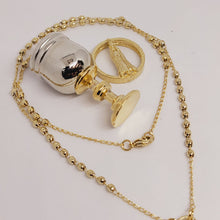 Cargar imagen en el visor de la galería, Gold Bath Chalice with Rosary
