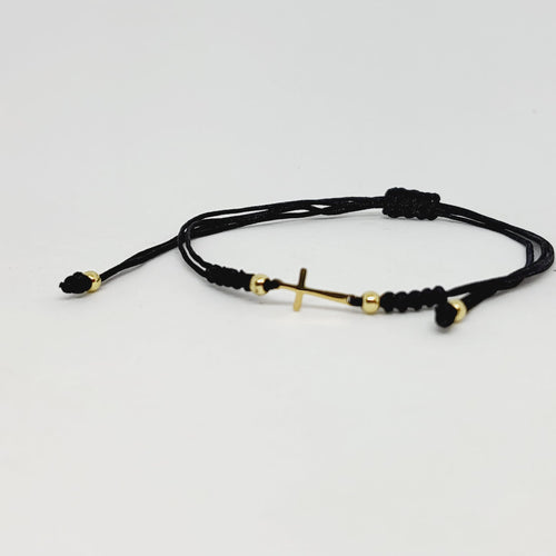 Golden Cross - Adjustable Bracelet [Stainless Steel]