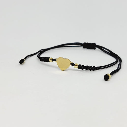 Golden Heart - Adjustable Bracelet [Stainless Steel]