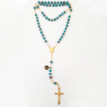 Load image into Gallery viewer, Murano Crystal Rosary - Golden Plated
