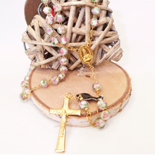 Load image into Gallery viewer, Murano Crystal Rosary - Golden Plated
