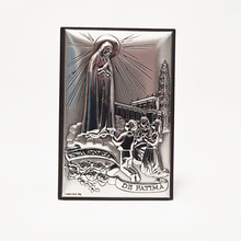 Cargar imagen en el visor de la galería, Our Lady of Fatima Silver Plaque - 3.54 inch | 9cm
