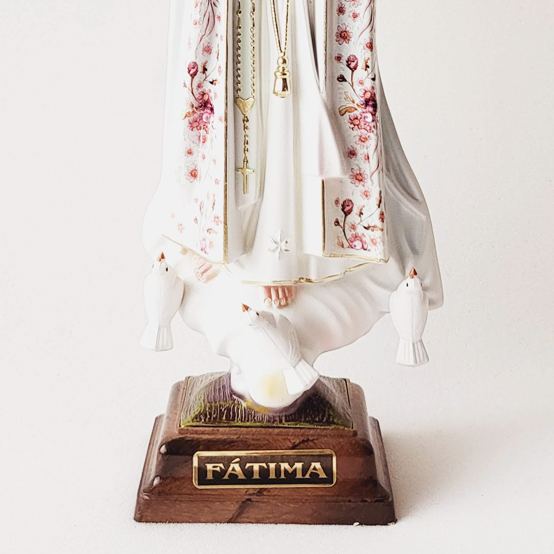 Our Lady of Fatima - Rose Flowers - Crystal eyes - 11.8'' | 30cm