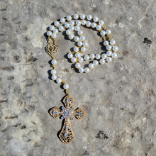 Load image into Gallery viewer, Pearl Glass Rosary
