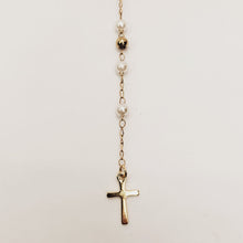 Cargar imagen en el visor de la galería, Pearl Golden Our Lady of Fatima Rosary
