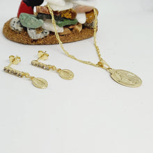 Cargar imagen en el visor de la galería, Pendant and Earrings Set - Miraculous Medal [Gold Veneer]
