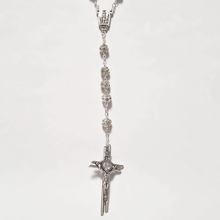 Load image into Gallery viewer, Premium Silver with Translucent Crystals Rosary of Fatima
