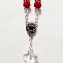 Load image into Gallery viewer, Red Crystal Decade Rosary Bracelet
