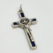 Load image into Gallery viewer, Saint Benedict Cross Blue

