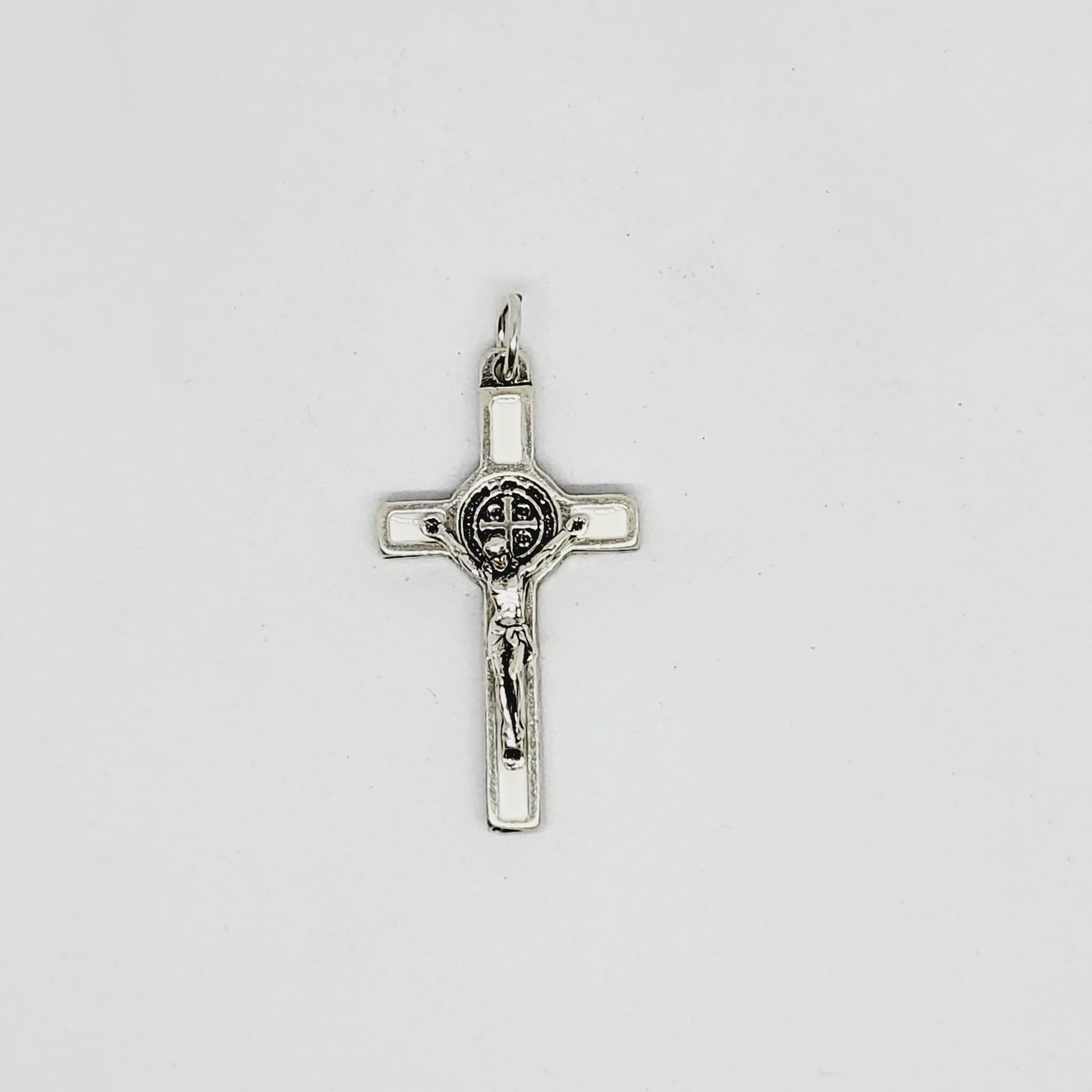 Saint Benedict Cross White