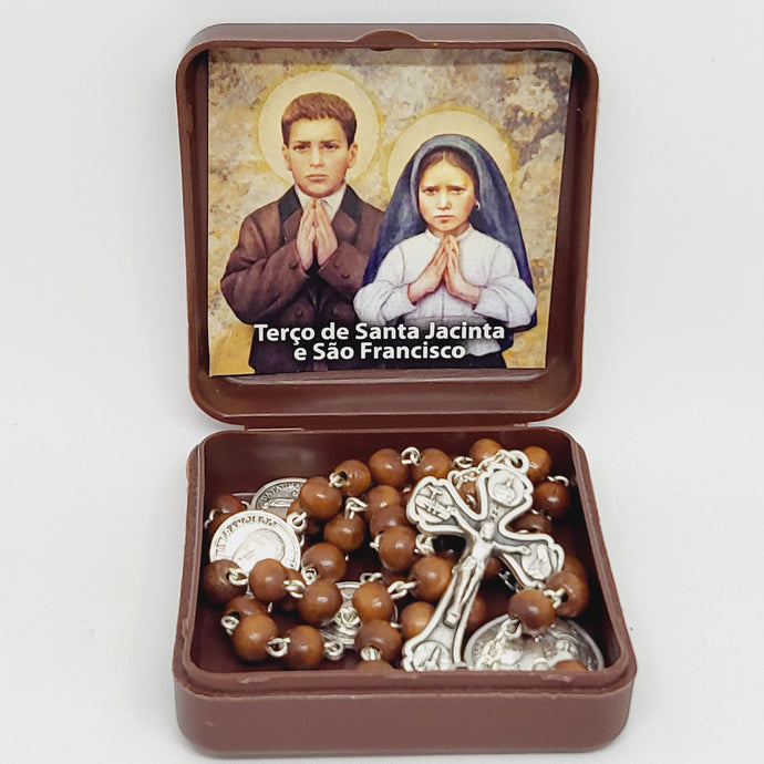 Saint Francisco and Saint Jacinta Wood Rosary