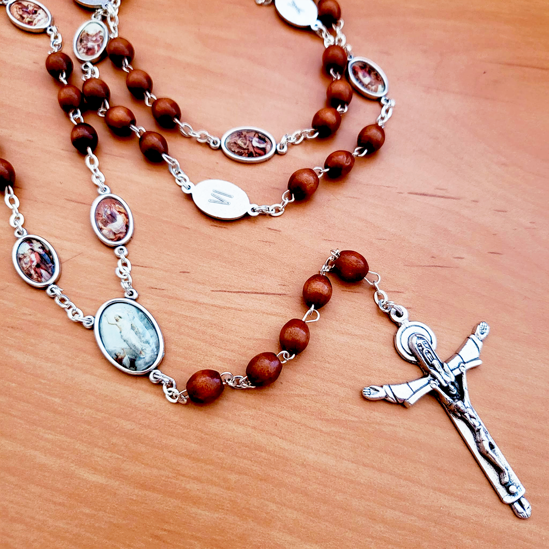 Stations of the Cross Wood Rosary