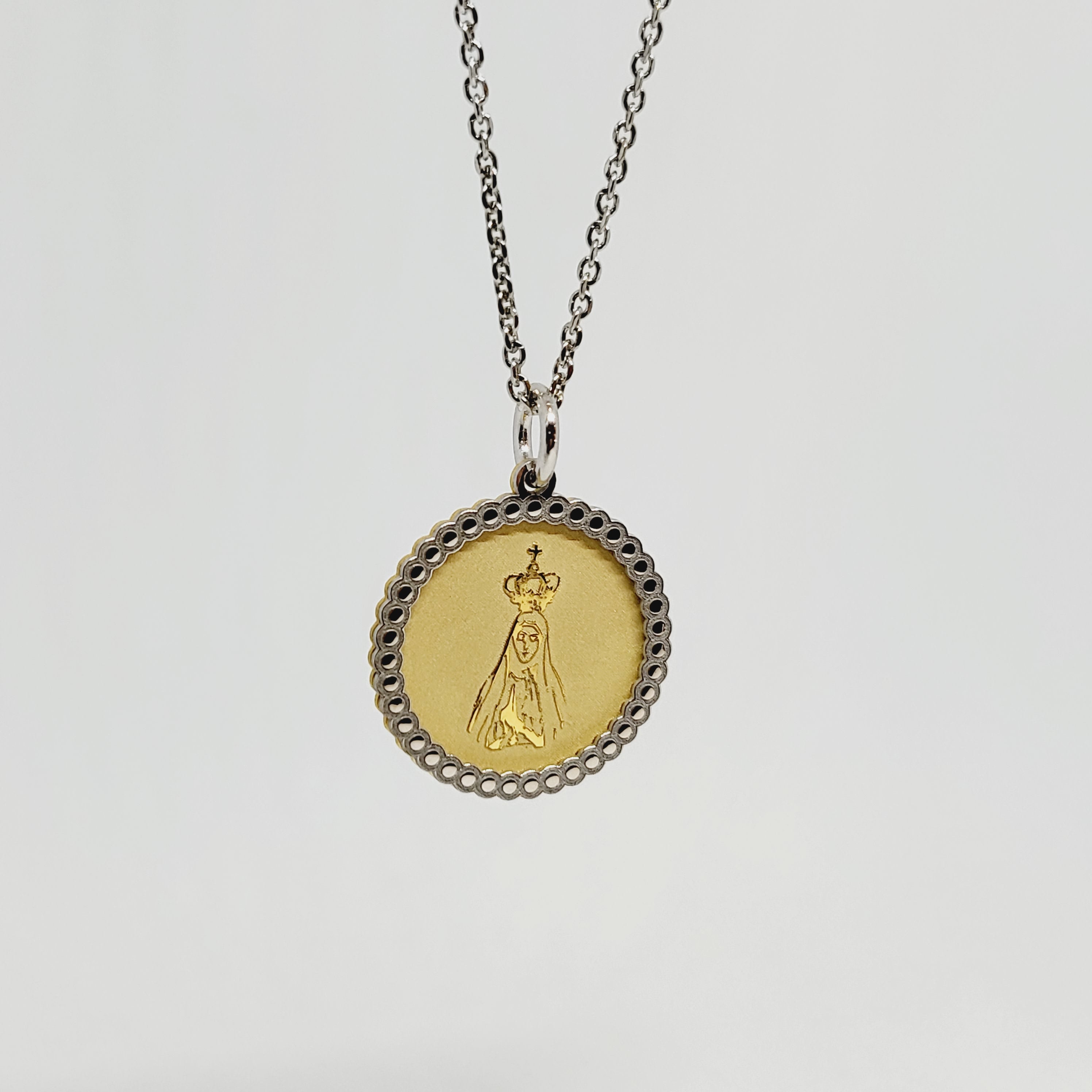 Set - Necklace + Bracelet - Our Lady of Fatima [Sterling Silver]