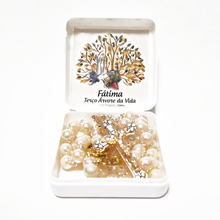 Load image into Gallery viewer, Tree of Life - Pearl Golden Rosary
