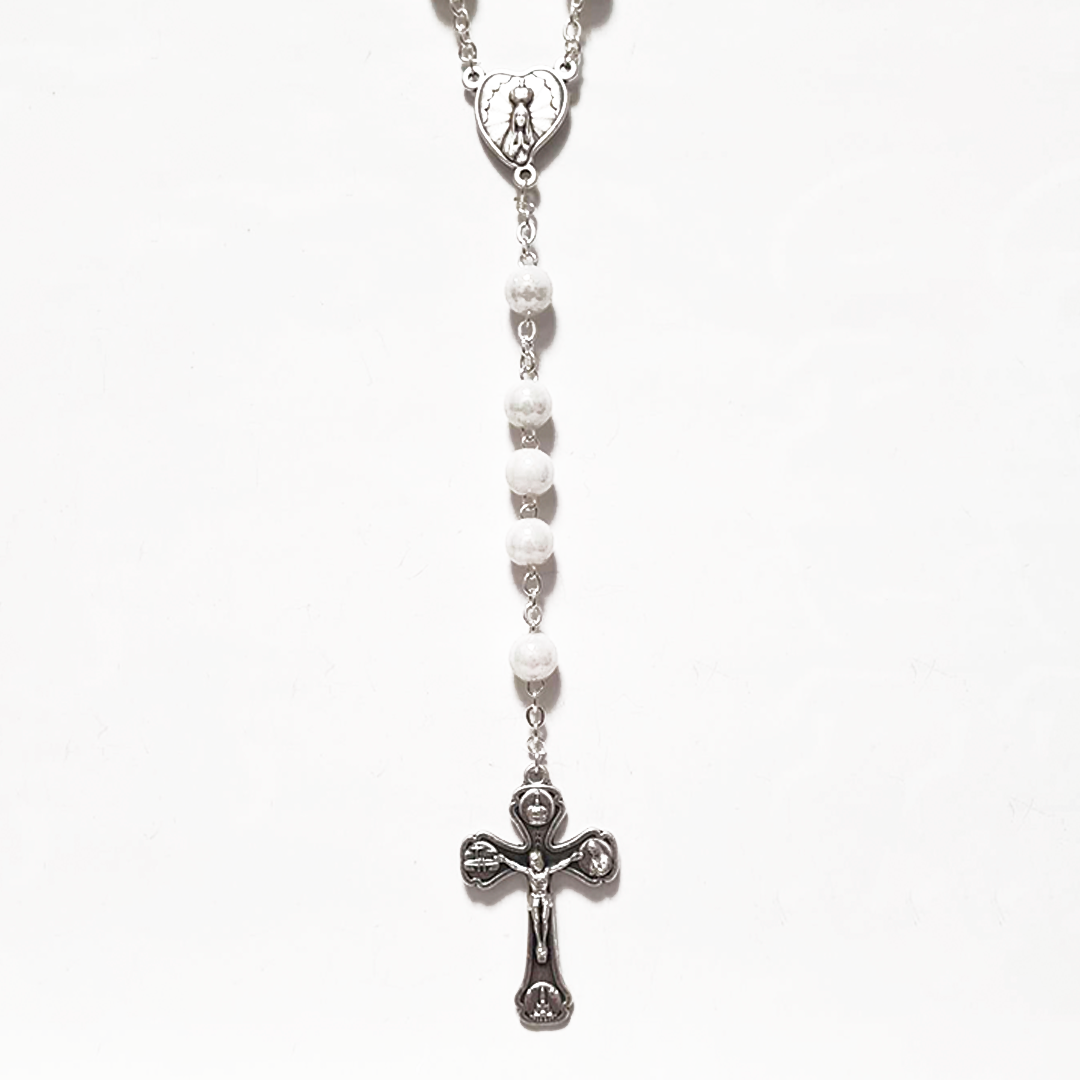 Tree of Life - Pearl White Rosary