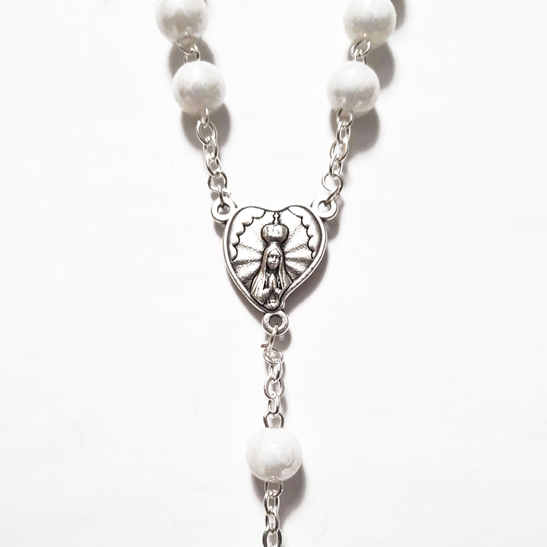 Tree of Life - Pearl White Rosary