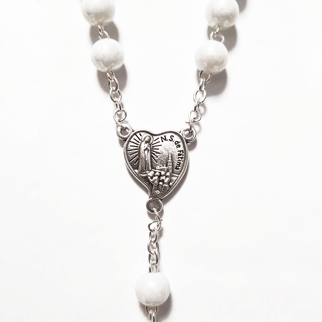 Tree of Life - Pearl White Rosary