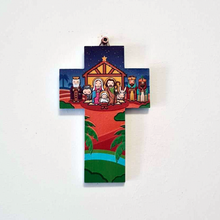 Cargar imagen en el visor de la galería, Wall Cross - Nativity Scene for Kids
