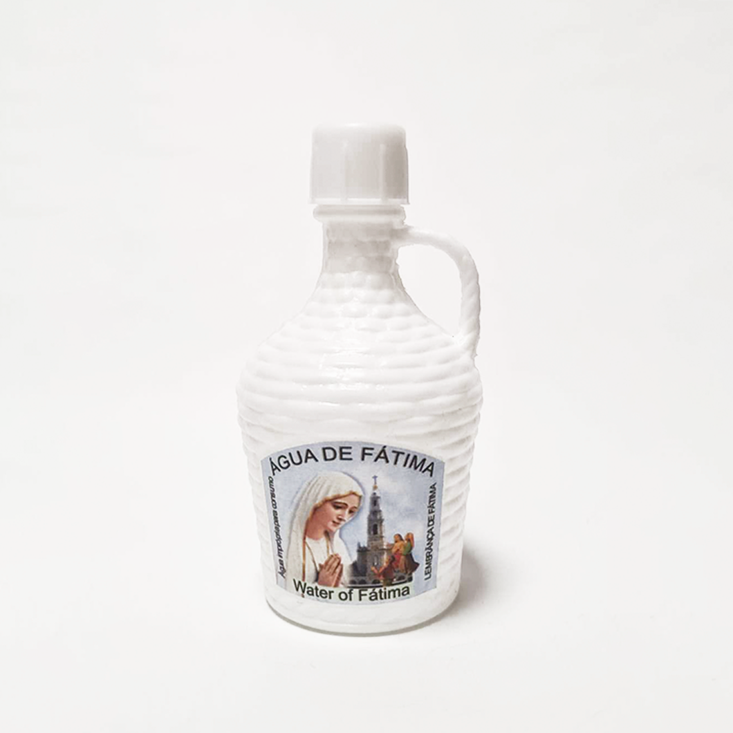 Small Glass Holy Water Bottle Our Lady of Fatima