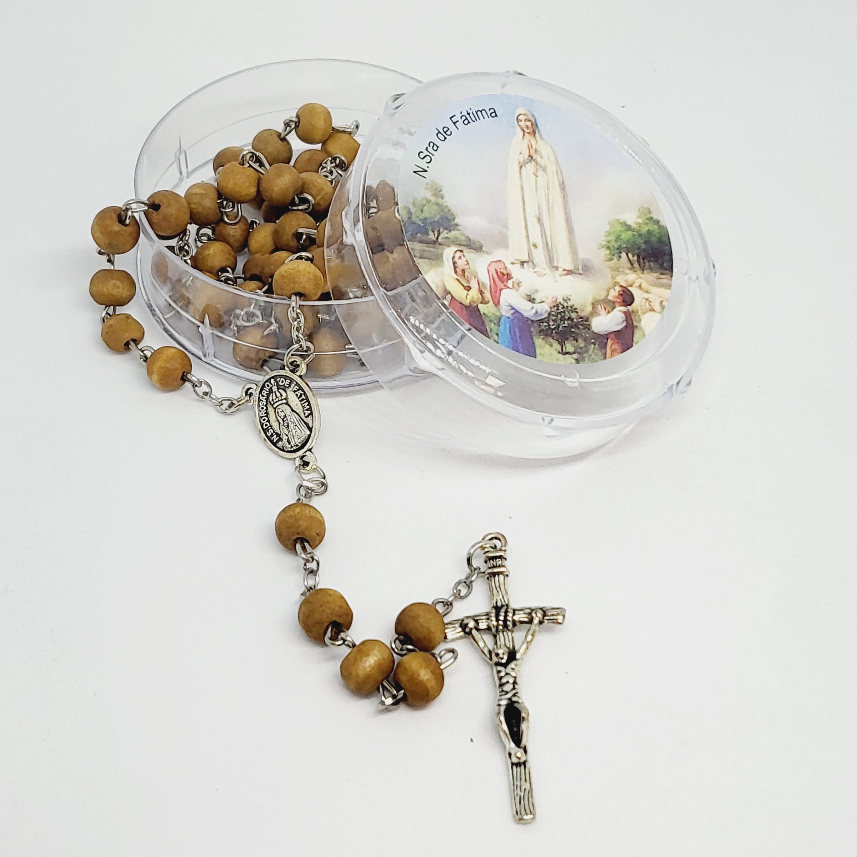 Wood Rose Rosary [Light Brown]