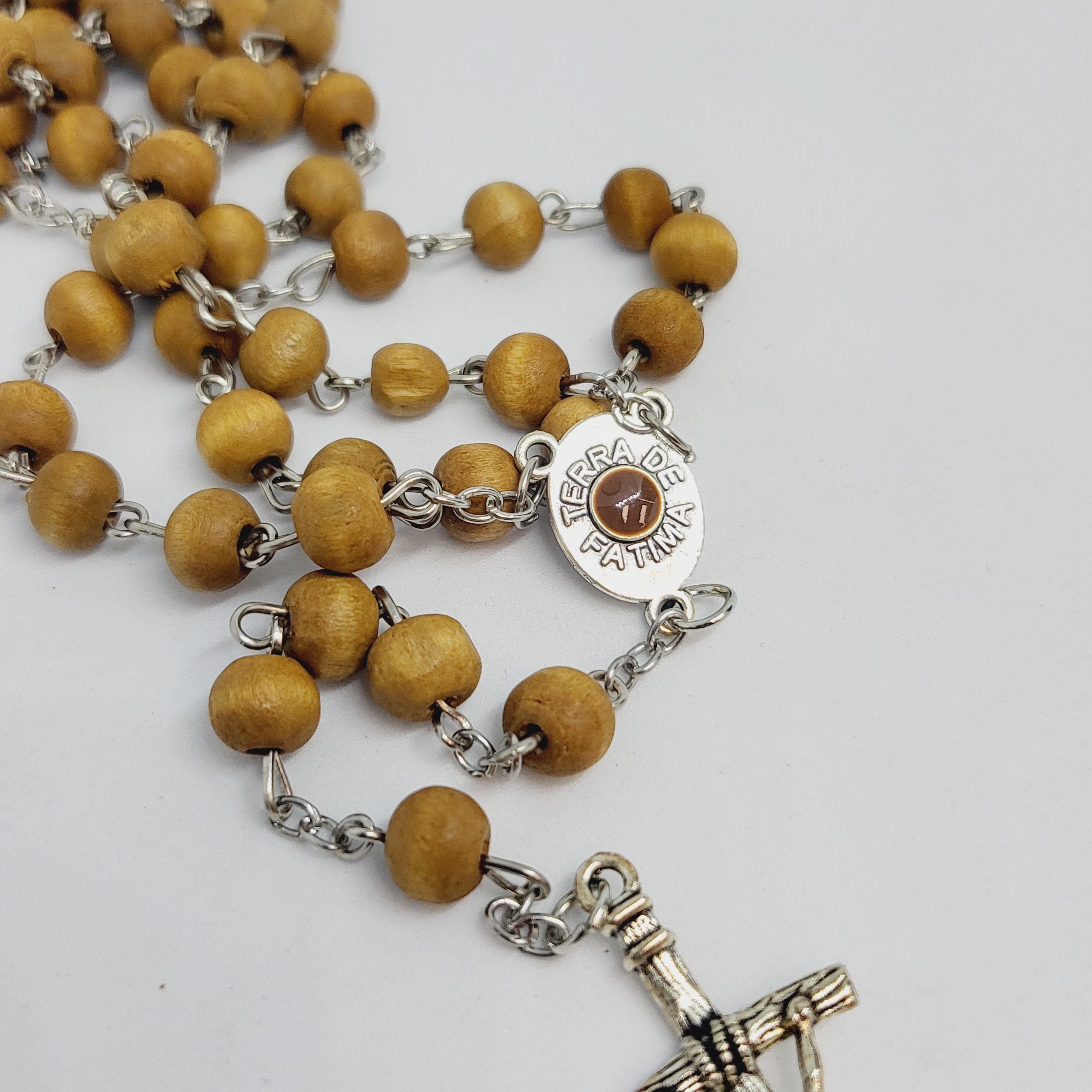 Wood Rose Rosary [Light Brown]