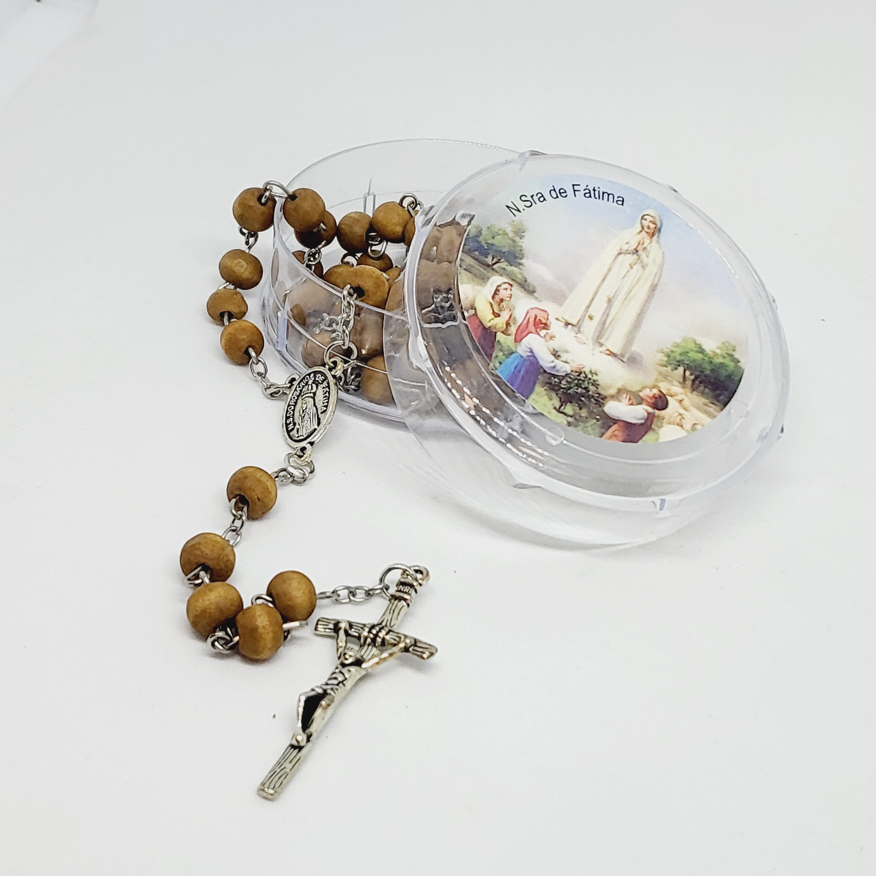 Wood Rose Rosary [Light Brown]