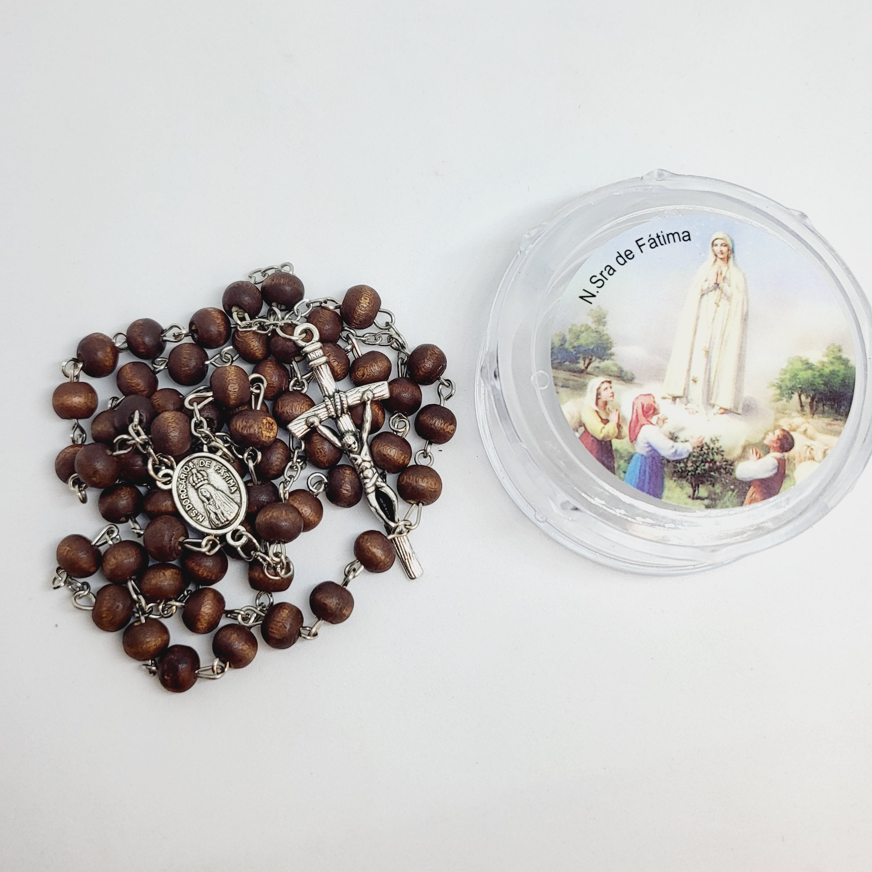 Wood Rose Rosary [Dark Brown]