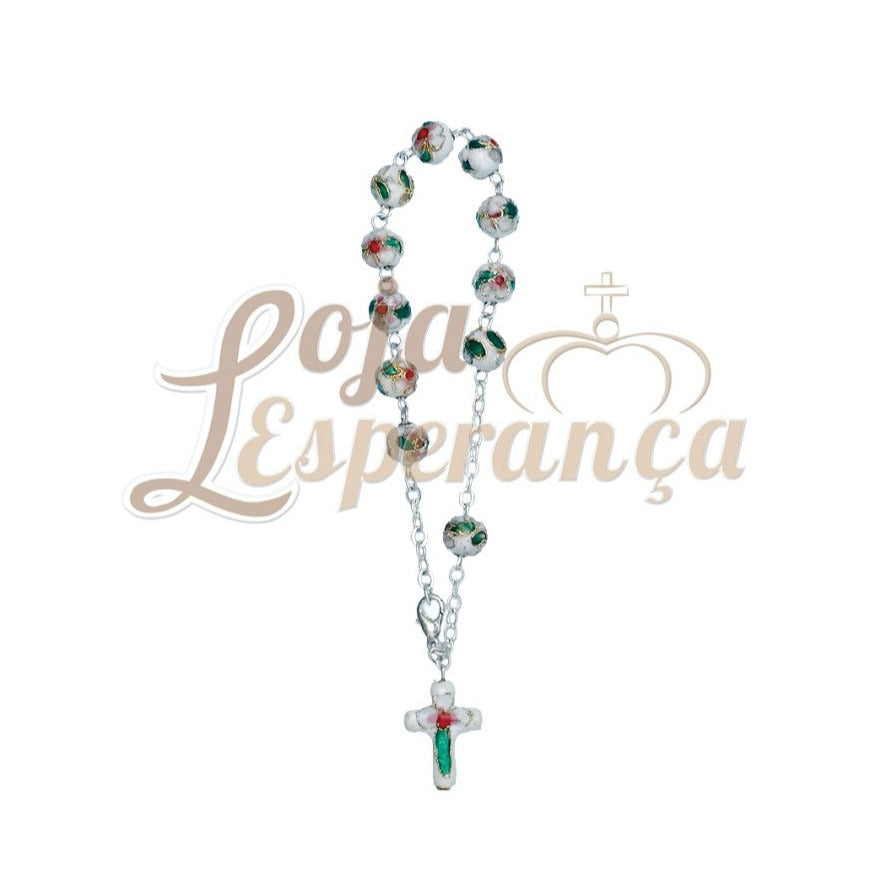 Cloisonné Decade Rosary Bracelet