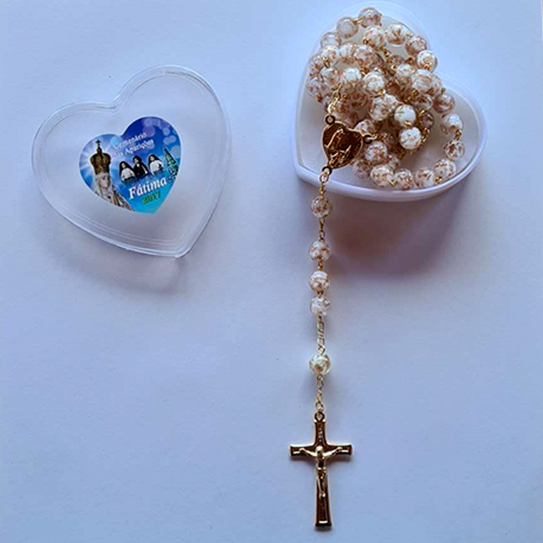 Centennial Cream & Gold Murano Rosary
