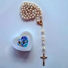 Load image into Gallery viewer, Centennial Cream &amp; Gold Murano Rosary
